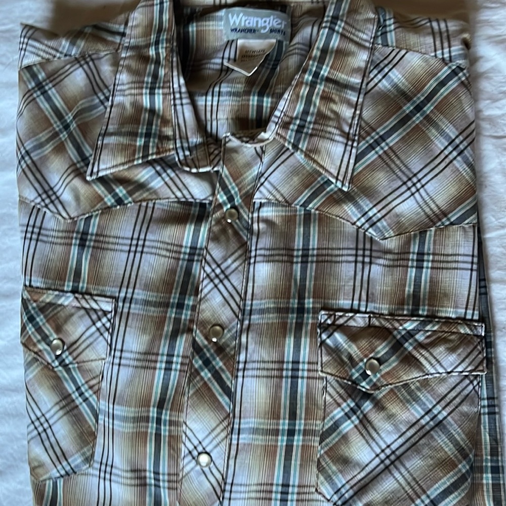 WRANGLER WRANCHER   PEARL SNAP UP WESTERN SHORT SLEEVE SHIRT MENS SIZE 2XT